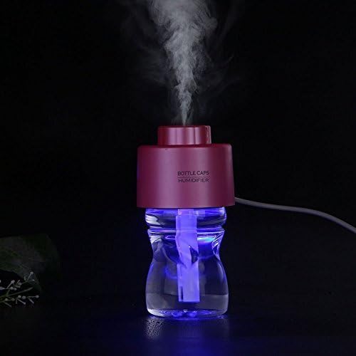 MobileSharp® USB Portable Mini Water Bottle Caps Humidifier Aroma Air Diffuser Mist Humidifier, Hot Pink