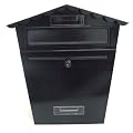 BLACK POST BOX CORROSION RESISTANT LOCKABLE 2 KEYS
