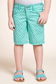 Pure Cotton Heart Print Denim Shorts