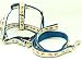 Pet Halter Harness - Dog Print Harness and Leash Set in Blue