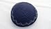 C KNITTED KIPPAH Blue W Gris Zig-zag 17 cm