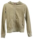 Juicy Couture Pearl Fog Velour Zip Solid Hoodie