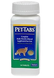 Virbac Pet-Tabs Supplement for Cats - 50 Tablet Count