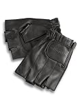Milwaukee Motorcycle Clothing Company MMCC Fingerless Gloves with Gel Palm (Black, Medium)