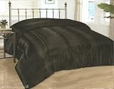 NEW SATIN COMFORTER - REVERSIBLE, FULL/QUEEN, BLACK