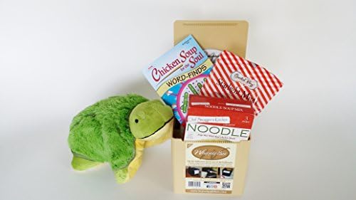 Snuggle up &amp; Get Well - Gift Includes: Pee-wees Pillow Pet, Chicken Noodle Soup, Word-find Puzzle, Mints, Whipple Box and Tissue Roll (Tardy Turtle)