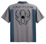 Men's Short Sleeve Colorblocked Shirt with Big Back Graphic 96114-10VM/96115-10VM