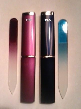 NEW Baby Nail File Infant Newborn Crystal Baby Nail File MINI Baby File 3.5" with Matching Hard Case - (2 Count)