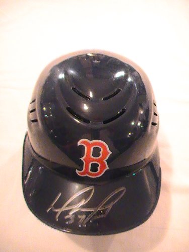 DAVID ORTIZ SIGNED AUTOGRAPHED BOSTON RED SOX BASEBALL MINI HELMET COA + HOLOGRAM