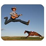 Funny Cowboy Play Gita Rubber Mousepad Mouse Mat 9.84"x7.87"