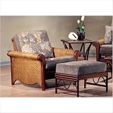 Rattan Floral Rosebud Futon Chair Set Review