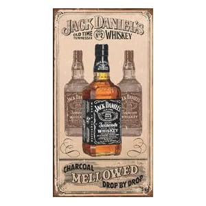 Jack Daniel's Tin Metal Sign : Charcoal Mellowed Jack Daniel's Tin Metal Sign : Charcoal Mellowed