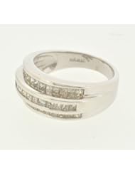 14K White Gold Diamond Band