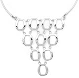 .925 Sterling Silver Oval Linked Necklace by Ferroni.