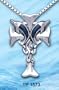 Cross With Inlaid Dolphins Pendant