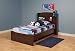 Aspen Twin Platform Kids Bed with Integrated Bookcase Headboard Finish: Rich Espresso