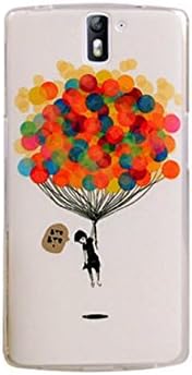 MOSKII Ultra-thin Grind Arenaceous Clear Protector Cover Soft Silicone Back Case for OnePlus One Smartphone (Balloon)