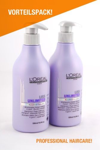 [X2 pieces] L'Oreal Serie Expert Liss Unlimited shampoo 500ml containers
