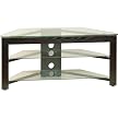 Wood and Glass TV Stand - Black