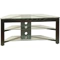 Wood and Glass TV Stand - Black