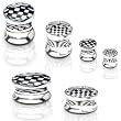 UV Checkers Logo Plugs 28mm - Sold Individually
