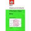 DAV Alpenvereinskarte 35/2 Zillertaler Alpen Mitte 1 : 25 000