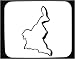 Mouse Pad with Cameroon, Africa, map, 