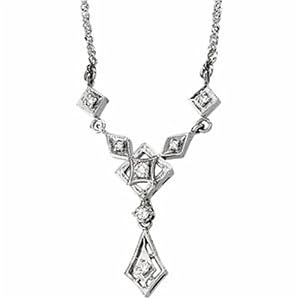 Fashionable Diamond Chandelier Necklace