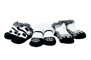 3 Pair 0-6m Black Mary Jane Party Socks- Baby Emporio