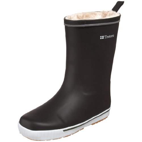 Tretorn Skerry Vinter Faux Fur Rubber Boot,Black,40 EU(US Women's 9 B/US Men's 7.5 D )