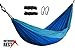 Outdoor rest Lightweight Parachute Nylon Single Hammock for Camping, Travel and Backpacking: Camp with Ease. Nicexx(TM) (Blue)