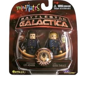  Battlestar Galactica Modern Minimates 2-Pack Series 3 CAG Kara Thrace & Commander Lee Adama