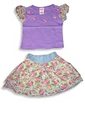 Lipstick - Infant Baby Girls Skirt Set, Purple, Green, Pink, Denim