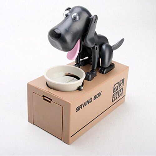 Choken Puppy Hungry Eating Dog Kids Coin Bank Money
