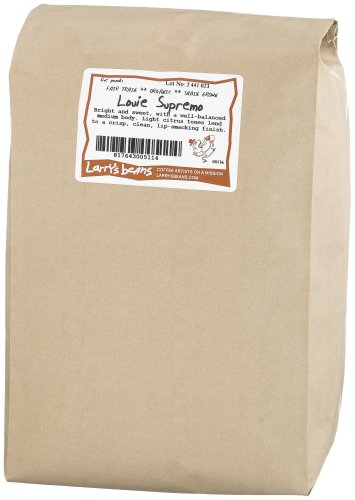 Larry's Beans Fair Trade Organic Coffee, Louie Supremo, Whole Bean, 5-Pound Bag