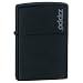 Zippo Logo Black Matte Pocket Lighter