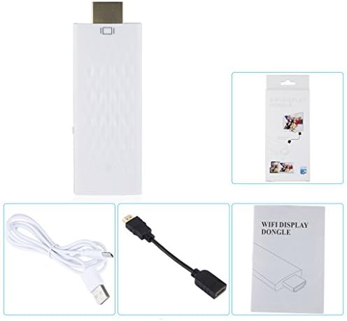 Floureon 1080p Wireless Streaming Media Display Dongle Receiver 2.4ghz Wifi Miracast Dlna Airplay for Iphone Ipad Samsung Galaxy Android Smart Phone Tablet