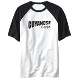 T-Shirt Raglan White  Guyanese Lover  Guyana Country