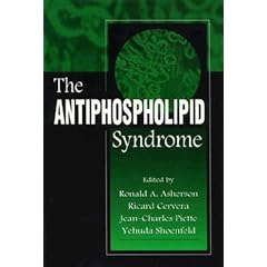 Click here to buy The Antiphospholipid Syndrome by Ronald A. Asherson, Ricard Cervera, Jean-Charles Piette and Yehuda Shoenfeld.