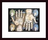 Lines and Mounts, Art Poster by Robert Rosenthal, with Wood Frame, poster size: 15.75