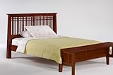 Solstice Eastern King Platform Bed w/ Cherry Finish plus Footboard Bench