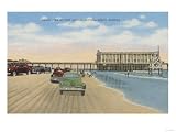 Daytona Beach, FL - Beach View of Pier Casino Premium Poster Print, 24x18