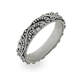 Sterling Silver Stackable Ring in Bali Design