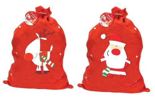 Santa Sack - Two Large Red Santa Sacks