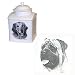 Mastiff Memorial Urn by Porcelain by Rosalinde (7' tall)