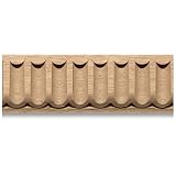 1-1/4'W X 1/4'TH X 96'L, Maple wood, Machine Carved Hard Wood Fluted Molding. (Zakros Moulding)