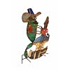 Small Musical Frog Playing Cello or Base : Recycled Metal Garden Art Sculpture