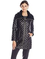 Via Spiga Women's Lightweight Quilted Jacket with Knit Collar