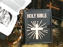 HOLY BIBLE / MINIATURE KEYCHAIN - NECKLACE CHARM NOVELTY SUNDAY SCHOOL INCENTIVE GIFT and AWARD COLLECTABLE, Sold in a Set of 3 Mini Bibles..
