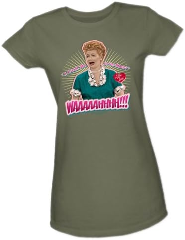 WAAAAHHHH!!! -- I Love Lucy Crop Sleeve Fitted Juniors T-Shirt, Medium
